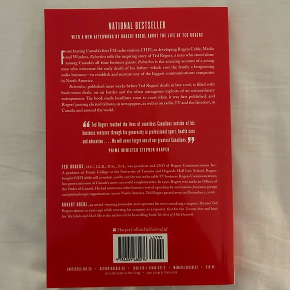 Ted Rogers Relentless Book - Picture 2 of 2